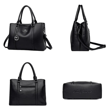 Masterpiece Grained Leather Messenger Bag