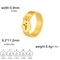 Minimalist Floral Stainless Steel Ring