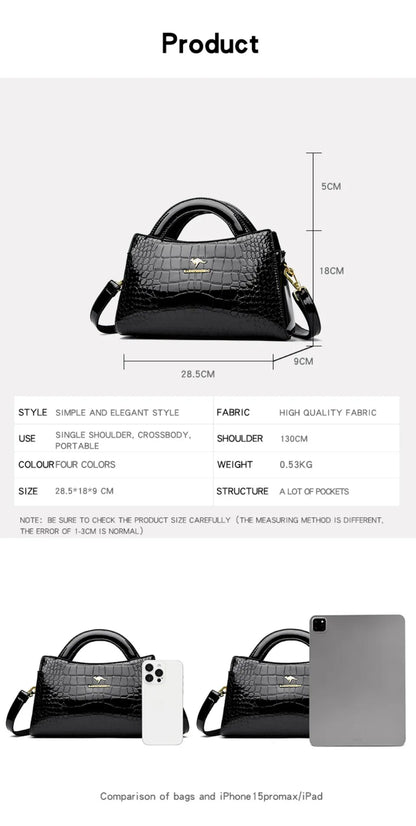 Alligator Motif Kangaroo Brand Bag