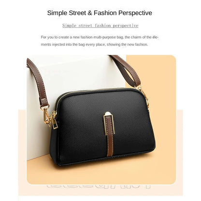 Designer Flap Cowhide Messenger Bag