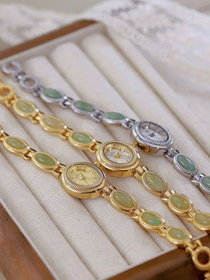 Jade Bead Bracelet Jewelry Watch