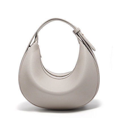 Minimalist Crescent Leather Underarm Bag