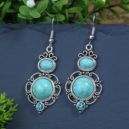 Bohemian Turquoise Water Drop Earrings