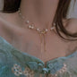 Pearl Tassel Snake Bone Necklace