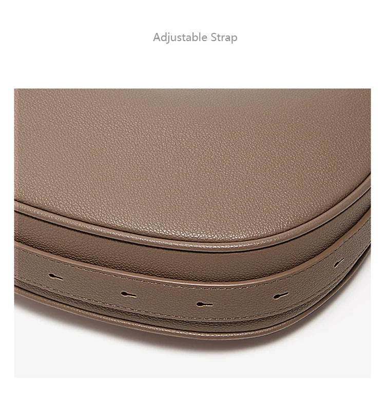 Minimalist Crescent Leather Underarm Bag