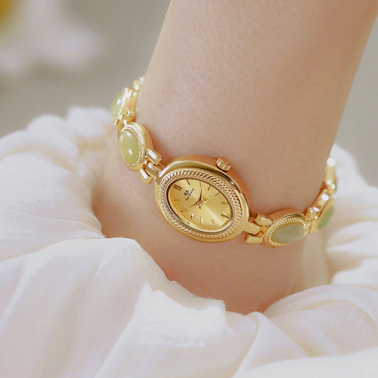 Jade Bead Bracelet Jewelry Watch
