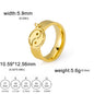 Minimalist Floral Stainless Steel Ring