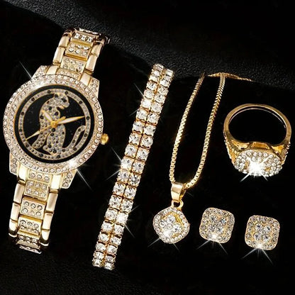 Full 5-Piece Jewelry Watch Suite