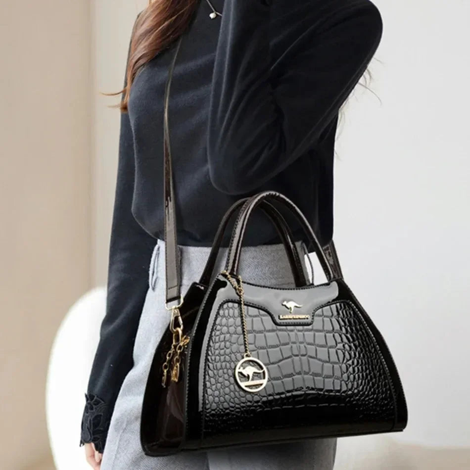 Iconic Grained Leather Crossbody Bag
