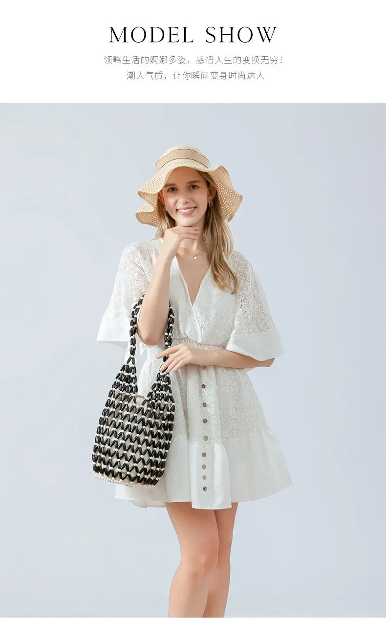 Woven Bead Hollow Artisan Bucket