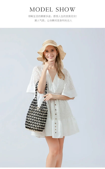 Woven Bead Hollow Artisan Bucket