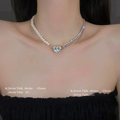 Pearl Tassel Snake Bone Necklace