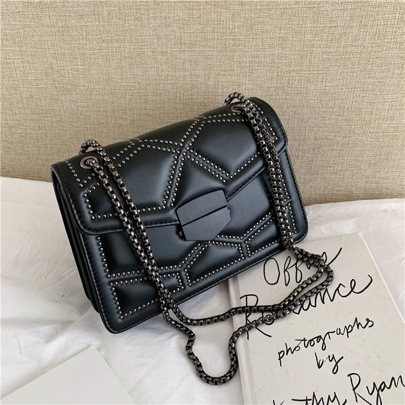 Rivet Vintage Chain Crossbody Bag