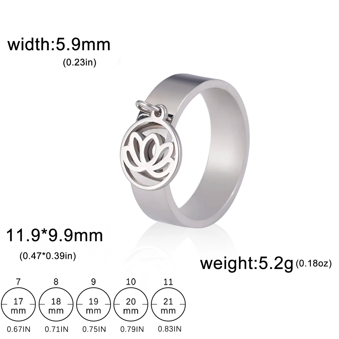 Minimalist Floral Stainless Steel Ring