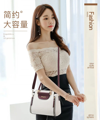 European Color-Block Office Wallet Bag