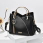 Modernist Color-Block Capacity Bucket Bag