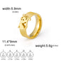 Minimalist Floral Stainless Steel Ring