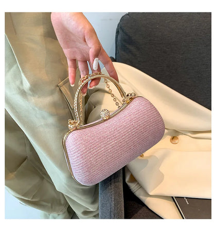 Sculpted Heart Metal Evening Clutch