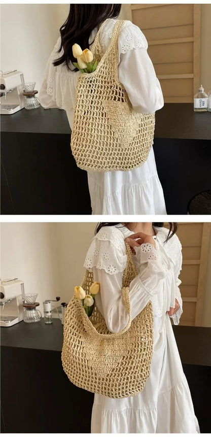 Large Format Rattan Designer Bag