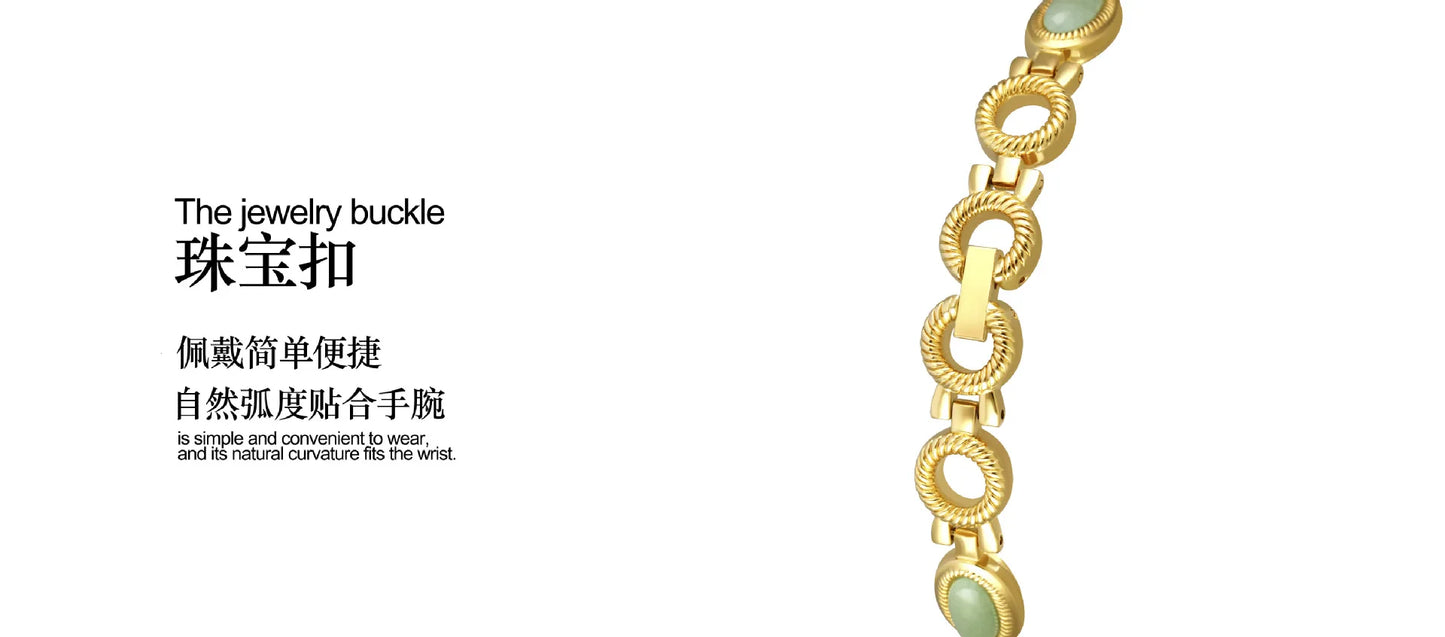 Natural Gemstone Oval Jewelry Watch
