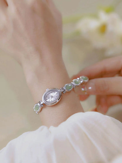 Jade Bead Bracelet Jewelry Watch