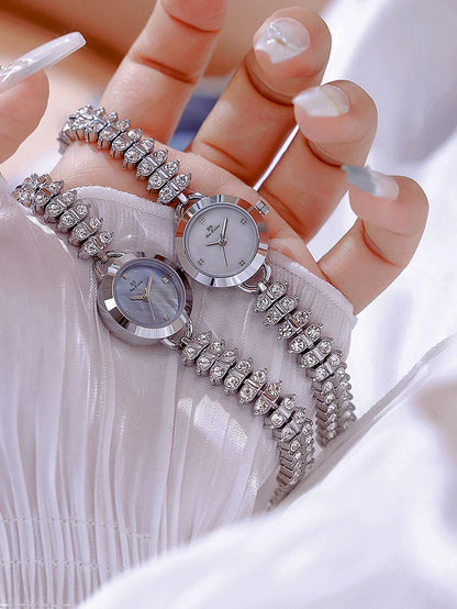 Diamond Encrusted Petite Chain Watch