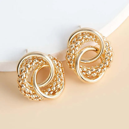 Geometric Irregular Metal Wrap Earrings