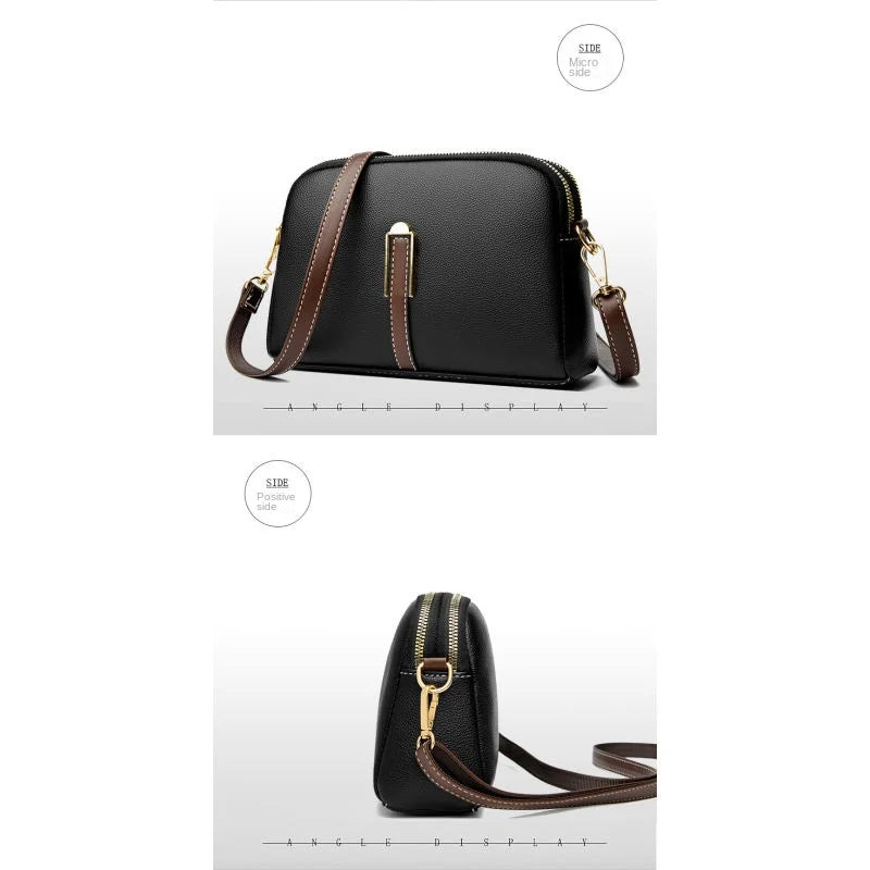 Designer Flap Cowhide Messenger Bag