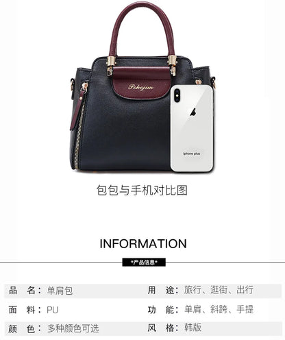European Color-Block Office Wallet Bag