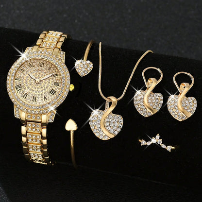 Full 5-Piece Jewelry Watch Suite