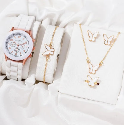 Heart Motif Butterfly Jewelry Set