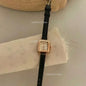 Minimalist Square Leather Strap Watch