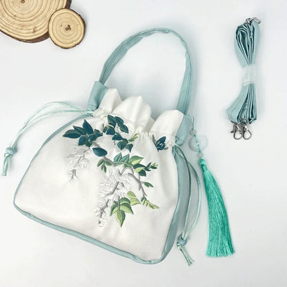 Embroidered Silk Heritage Bucket Bag
