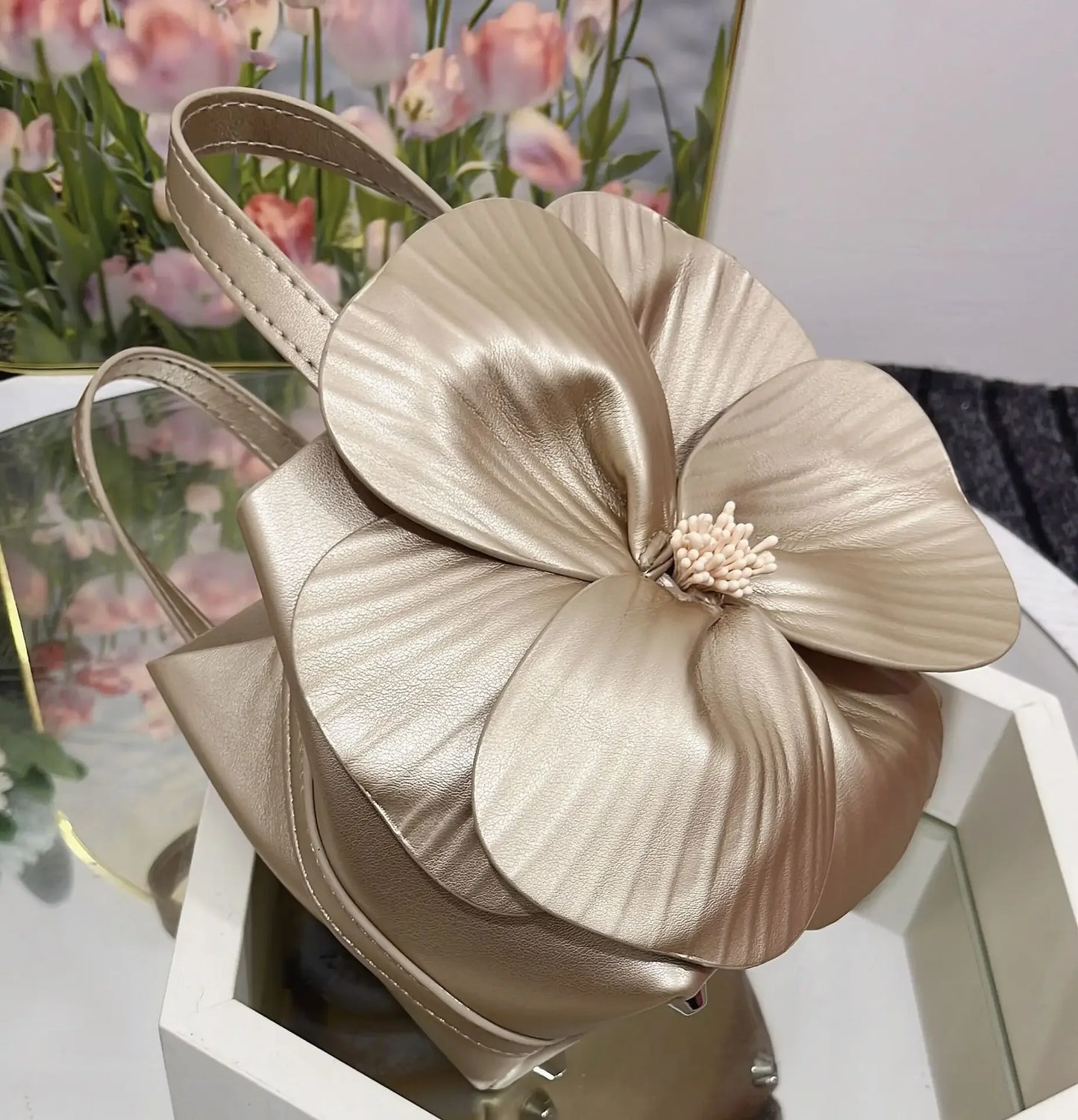 3D Flora Evening Bridal Clutch