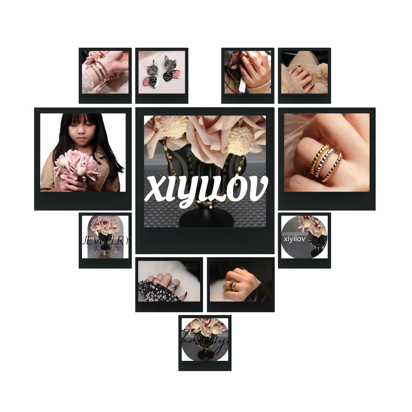 Hollow Crystal Half Face Bangle
