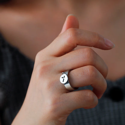 Minimalist Floral Stainless Steel Ring