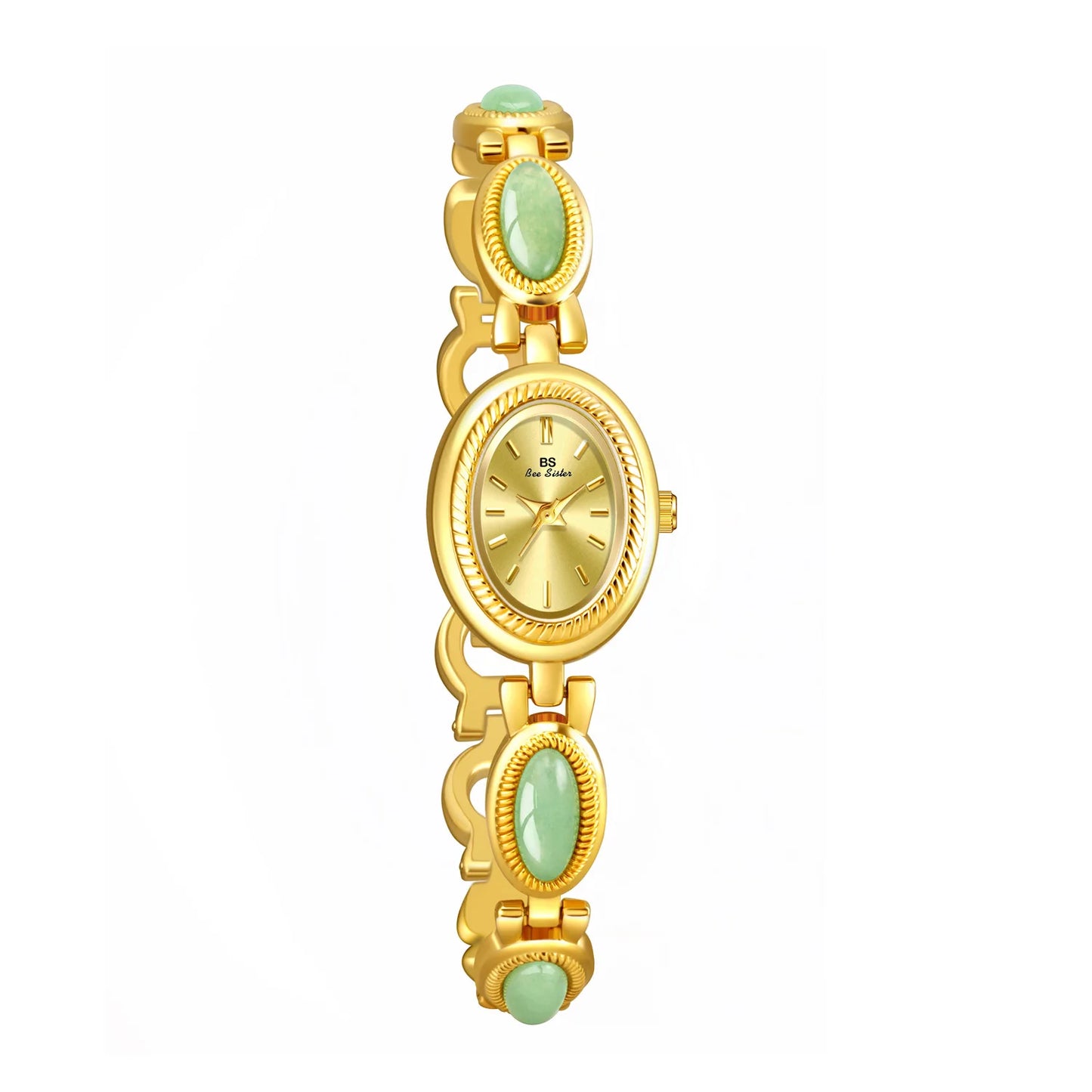 Natural Gemstone Oval Jewelry Watch