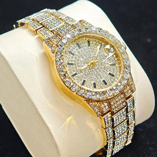 Iced Diamond Luxury Steel Watch