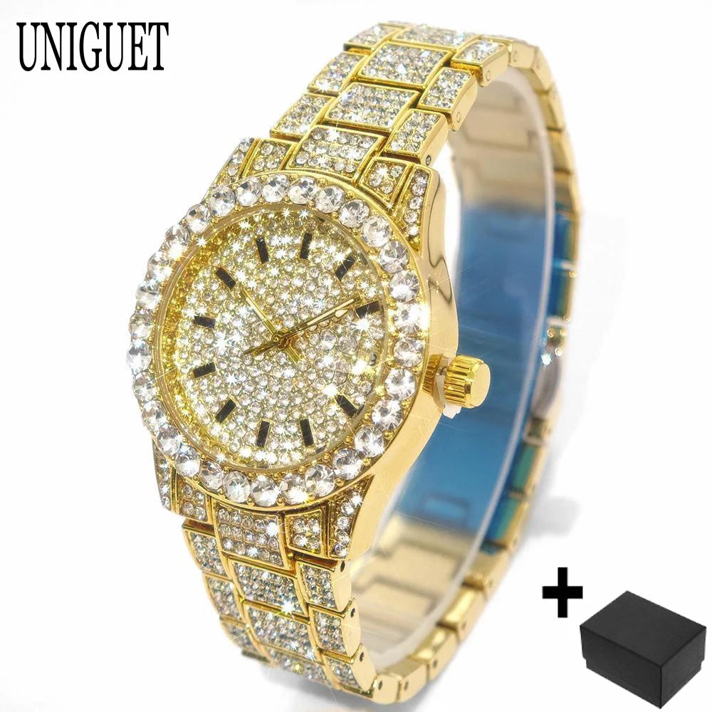 Iced Diamond Luxury Steel Watch