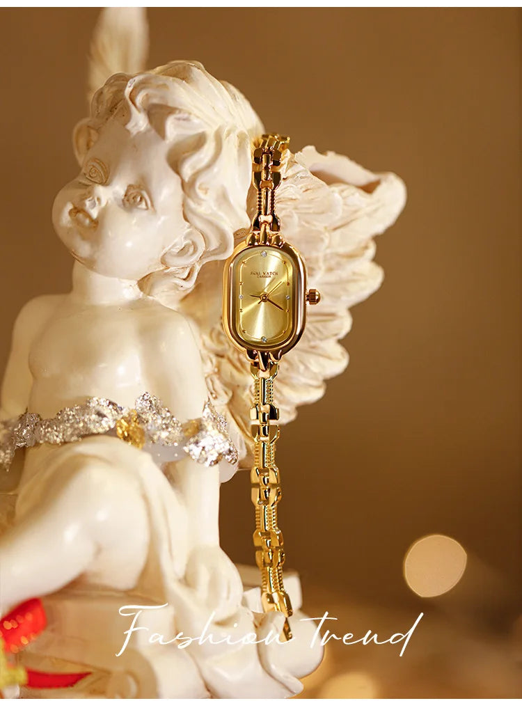 Japanese Movement Oval Gold Watch
