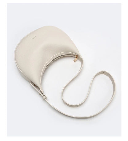 Minimalist Crescent Leather Underarm Bag