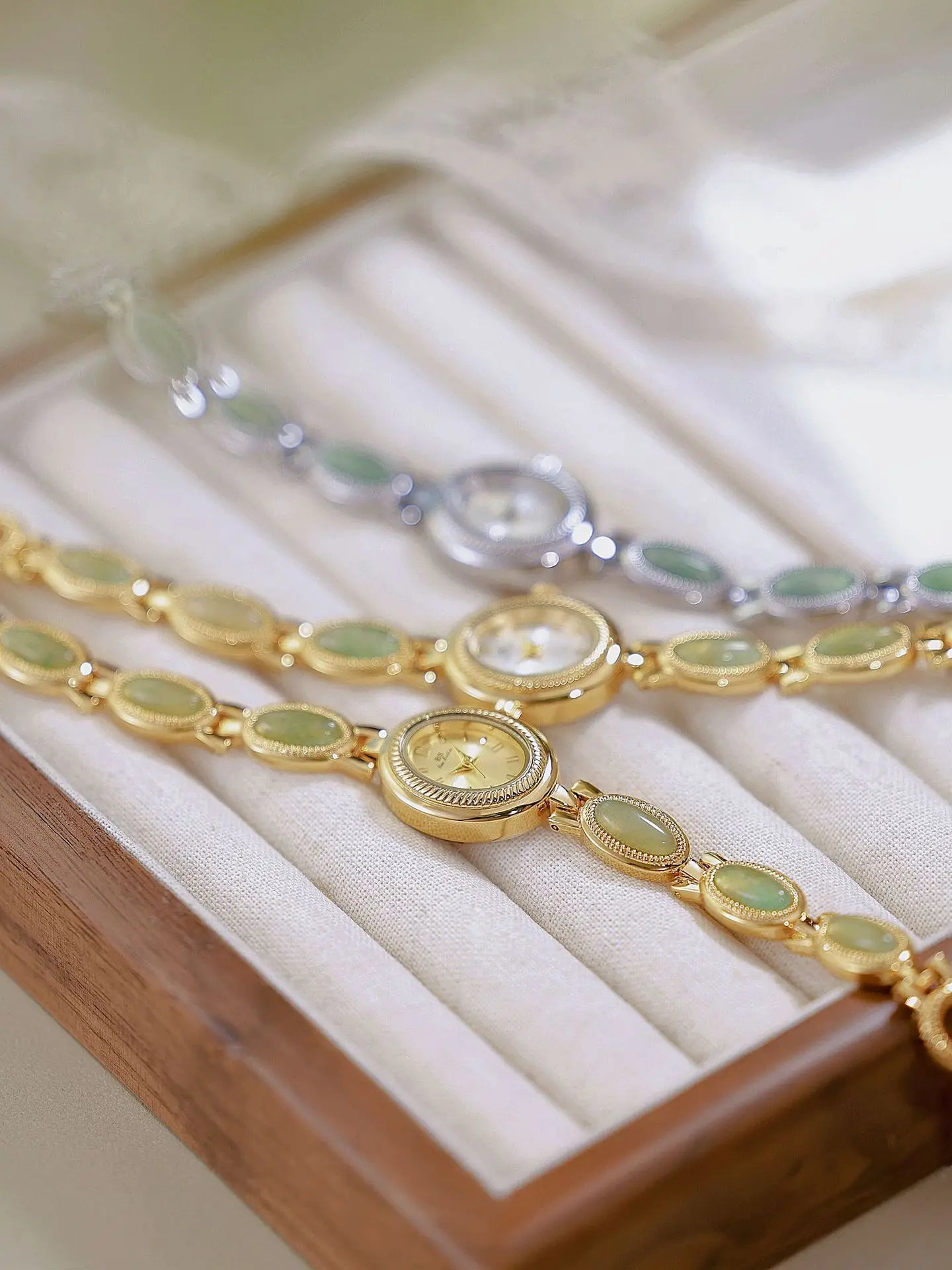 Jade Bead Bracelet Jewelry Watch