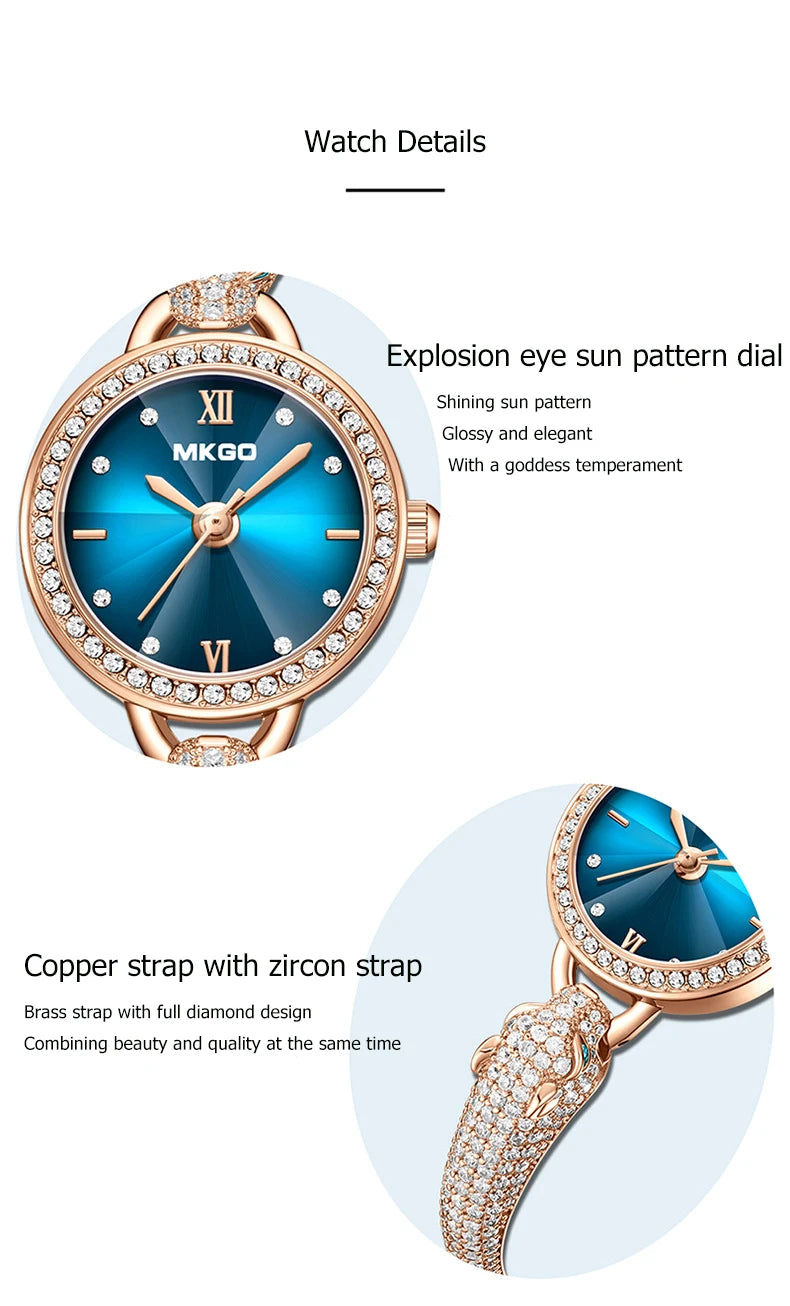 Leopard Inlaid Diamond Jewelry Watch