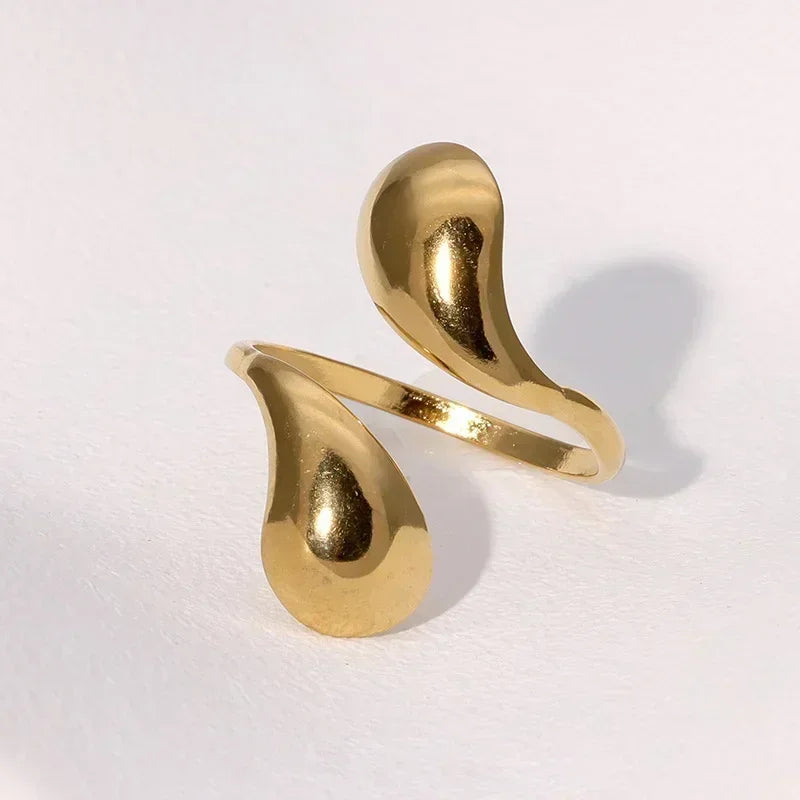 Irregular Wave Gilded Statement Ring