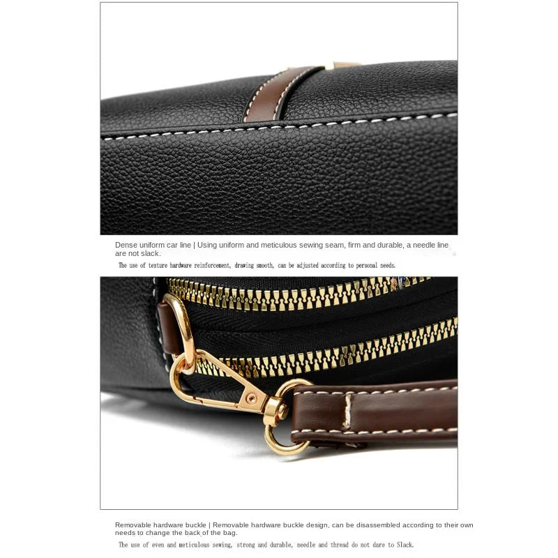 Designer Flap Cowhide Messenger Bag