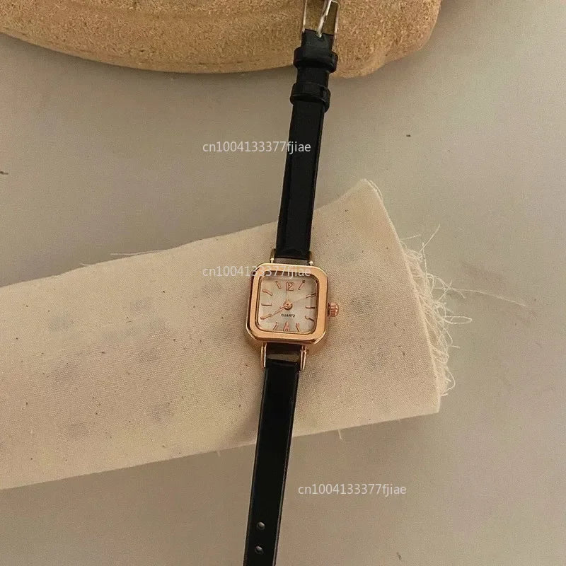 Elegant Square Dial Leather Watch