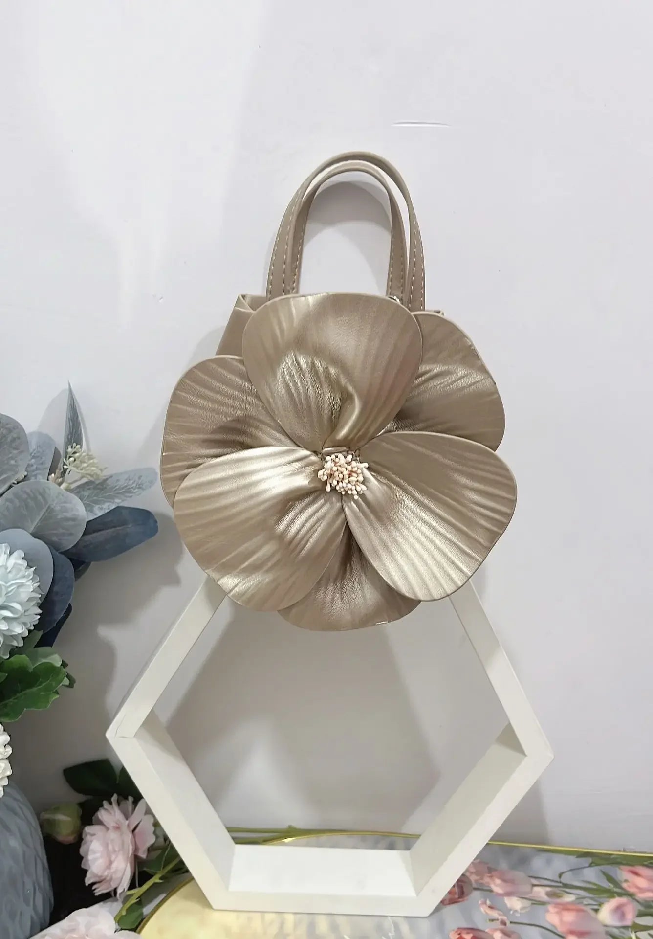 3D Flora Evening Bridal Clutch