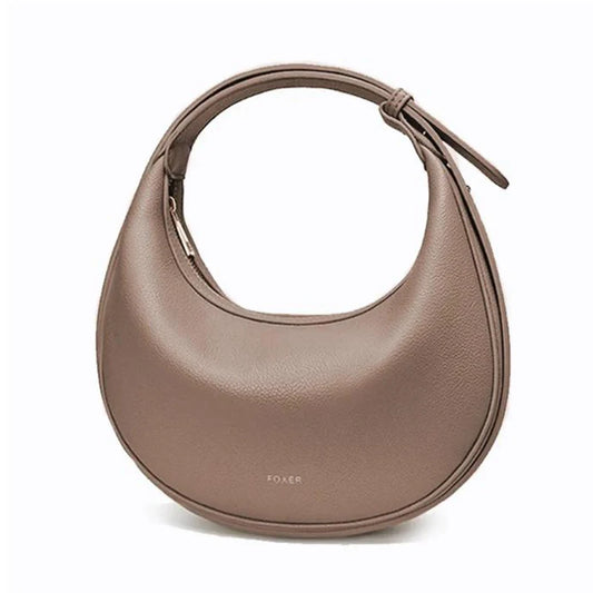 Minimalist Crescent Leather Underarm Bag