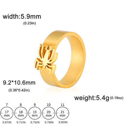 Minimalist Floral Stainless Steel Ring