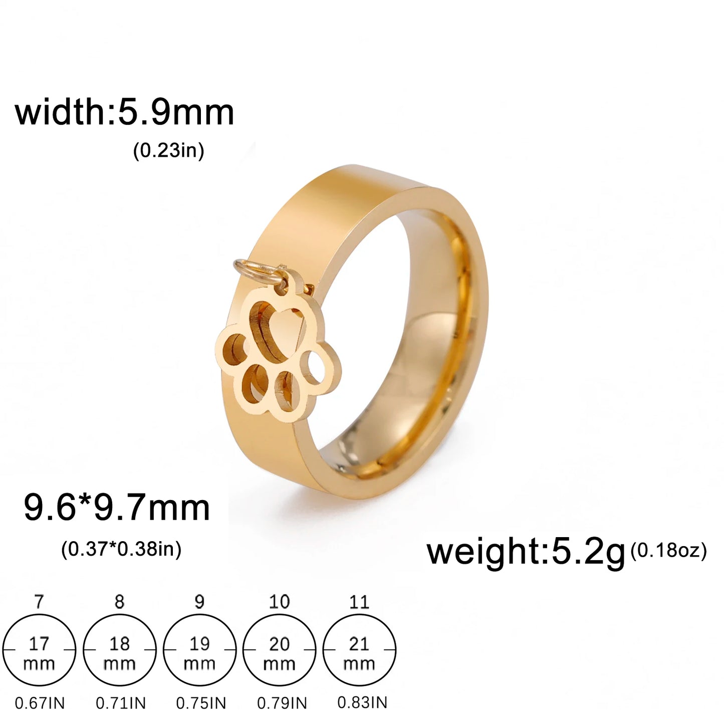 Minimalist Floral Stainless Steel Ring